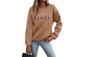 Sunnyuk Pullover Damen Herbst Sale Sweatshirt Ohne Kapuze Briefe Drucken Langarm Rundhals Pulli Winter Frauen Buchstaben Druck Locker Casual Oberteil Sport Streetwear Bluse Tops Kleidung Damen