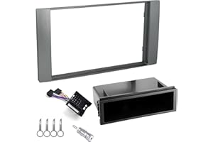Sound-way Kit Montage Autoradio, Cadre Façade 2 DIN, Cable Adaptateur Connecteur ISO, Adaptateur Antenne, Clés Démontage compatible avec Ford C-Max, Focus, Fiesta, Fusion, Galaxy, Kuga, S-Max, Transit