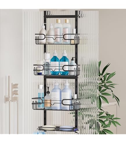 Hangende Douchecaddy Voor Boven De Deur - Douche-organizer Voor Op Te Hangen 3 Brede Niveaus Verstelbaar Roestvrij Staal Voor Scheermeszeep En Shampoo