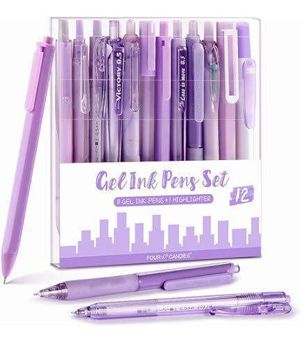 TIESOME 5 Bolígrafos Estéticos, Bolígrafos De Tinta De Gel Retráctiles De 0.028i