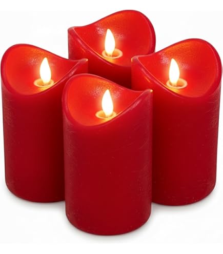 B.o.t. kaars wax rustiek bewegende vlam 7.5x10cm bordeaux 3xaaa/timer