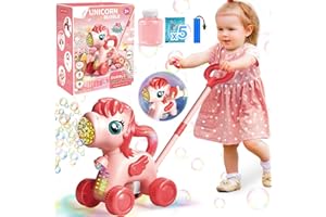 Chridark Toys for 3-8 Year Old Kids Girls: Unicorn Bubble Lawn Mower for Toddlers Gifts for 3 4 5 6 7 8 Years Old Girls Boys Birthday Toy for Kid Ages 3-5 Outdoor Garden Bubble Machine Maker