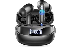 Bluetooth Kopfhörer, 2026 Kopfhörer Kabellos Bluetooth 5.4 HiFi Stereo, 50 Std Spielzeit In Ear Kopfhörer mit 6 ENC Noise Cancelling Mics, Ohrhörer mit LED-Anzeige, IP7 Wasserdicht Kabellose Kopfhörer