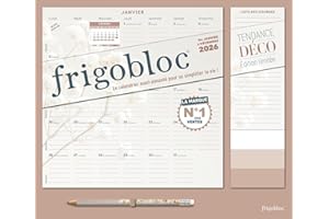 Frigobloc Mensuel 2026 Tendance déco Beige (de janv. à déc. 2026)
