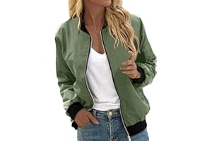 GENERISCH Bomberjacke Damen Blumenmuster Coat Sommer Blouson Reißverschluss Herbst Frühling Jacket Mädchen Sommerjacke Kurz Outwear College Jacke leichte Pilotenjacke Langarm Fliegerjacke Pilotenjacke