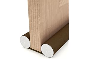 HASA zone 93 cm Corte Libre Burlete Puerta, Ecológicos de Tela Oxford Burlete Bajo Puerta, Burletes para Protección de Bajos de Puertas Interiores y Exteriores, Marrón