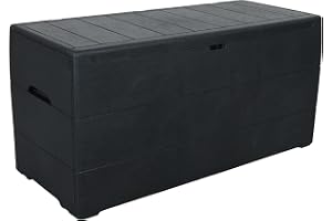 Duramax Cedargrain Durabox 270 liter/71 gallon förvaringslåda, trädgårdsmöbelarrangör, plastkuddlåda, uteplatslåda