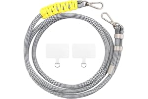 AHABIPERS Handykette Universal, Handy Lanyard für iPhone/Samsung und alle Smartphones mit 2 Stück Universelles Patch, Handyband mit jeder Hülle kombinierbar, Einstellbar/Abnehmbar - Weiß&Schwarz