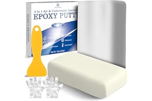 DECORROM Mastic Epoxy - 340g Pâte à Réparer Epoxy Bicomposant pour Collages Multi-Matériaux, Métal, Rebouche, Sculpter - Colle Époxy Argile de Sculpture Répare, Plastique, Pierre, Céramique, Milliput (Blanc)