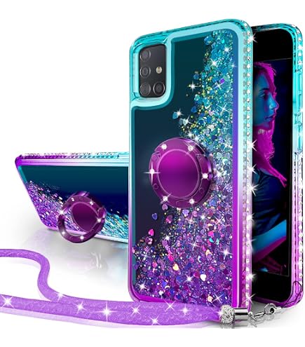 Cover A Specchio Per Samsung Galaxy A51 Con Funzione Supporto/Leggio - Custodia Protettiva Fucsia, Anti Graffio