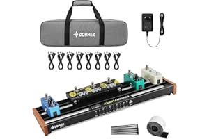 Donner Pedaliera per chitarra con alimentatore integrato, pedaliera in lega di alluminio piccola, 0.95kg, 50 * 12.7 * 4,6cm