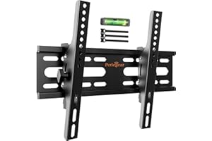Perlegear Soporte TV de 13 a 42 Pulgadas TV - Soporte de TV en Pared inclinable para Televisión con Carga de 45 kg, VESA máx. de 300 x 300 mm
