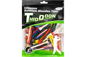 THIODOON Golf Tees Zubehör Lignum 100% Bambus Mehrfarben 100 Stück 54mm 70mm 83mm Auswahl langlebiger ökologischer Mehrere Farben Hohe Golf Tees reduzieren die seitliche Drehung und Reibung