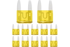 ALLECIN 50 Piezas 20A Fusibles Coche Mini 20Amp Fusible para Coche 20Amperio MINI Auto Fuse para Moto Coches Camiones Caravana Camper