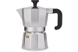 La Cafetière Venice Aluminium Espresso Maker, Three Cup, Silver, Gift Boxed