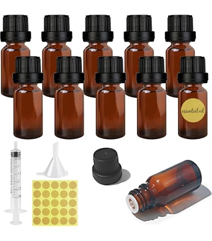 MamboCat - Set di 8 flaconi in miniatura con nebulizzatore da 100 ml, flacone spray in vetro marrone, nebulizzatore, flacone da farmacia, contenitore per farmaci, protezione UV, riutilizzabile