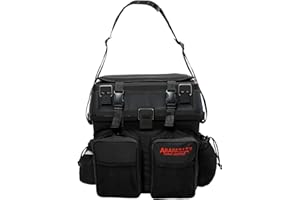 Arapaima Fishing Equipment® Scatola da pesca con scompartimenti | Box e sedia da pesca | Borsa per accessori da pesca | Zaino da pesca - Nero