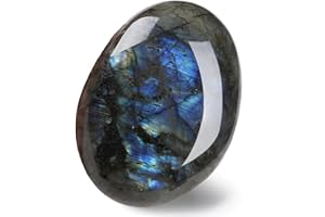 XIANNVXI 2.4" Large Moonstone Crystal Labradorite Healing Gemstone,0.7" Thick Polished Moonstone Stone Crystal Gifts Meditation Gifts 1 Piece