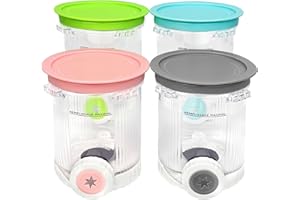 4 Stück Creami Behälter für Ninja Swirl CREAMi NC701EU 480ML BPA-Frei und Spülmaschinenfest Becher kompatibel mit Ninja Creami Swirl Behälter, für Ninja Swirl Eismaschine Zubehör