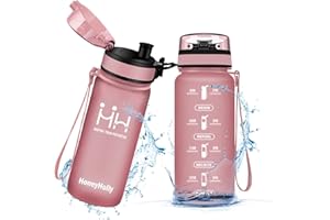 HoneyHolly Botella Agua Niños, 350ml sin BPA, a Prueba de Fugas Tritán, Botella Reutilizable, Botella Agua para Infantil, Escuela, Deportiva | Botella Agua Niños Colegio, con Filtro