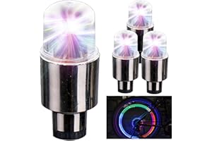 Blogiiup Éclairage de Roues à vélo 8pcs Sécurité étanche à vélo de vélos à vélos Haute Transmission à vélo de Flash Phase lumières à Rayons pour Hommes