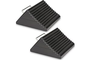 AFA TOOLING APPROVED FOR AUTOMOTIVE AFA Tooling - Set of 2 Wheel Chocks | Heavy Duty Nylon Rubber Wedge for Front and Back Tires | Heavy Weighted Design and Tie Off Handle | Chock Block for Your Camper, Trailer, RV, Truck, Car or ATV…