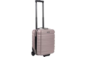 R.Leone Valigia Trolley Bagaglio a Mano 40x30x20cm Wizzair Vueling 2 Ruota in ABS (Rose Gold, 915 40X30X20cm 2Ruota)
