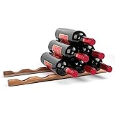 Ironwood Gourmet Kompakt Ahşap Şarap Rafı Şişe Tutucu, 48,26 cm U x 2,54 cm G, Doğal Akasya Ağacı