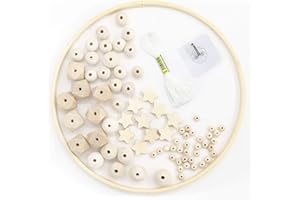 SUNSHINE SMILE fatta a mano Campanelli Eolici,Legno Fatti A Mano Mobile Kit culla,DIY - Campana a vento in legno,Kit Telaio Mobile In Legno Fai-da-te,Bambino campanelli eolici,carillon vento decorazione