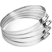 QUARKZMAN Edelstahl Kabelklemmen Set – 14 Stück, 100 Mm Durchmesser, Gummiüberzogen, 2-Loch U-Rohrschelle Für Rohre, Schläuche, Kabel