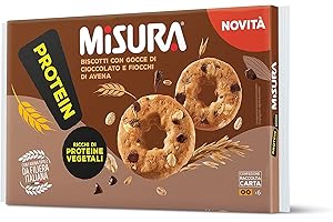 CAIYA Misura Protein Biscotti Croccanti con Fiocchi di Avena e Gocce di Cioccolato 260g