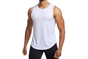 Towintec Men’s Mesh Workout Tank Tops Muscle Sleeveless Fitness Running Tee Shirts Summer Dry Fit Gym Training T-Shirt Athletic Moisture Wicking Clothes