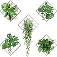 5 Stickers Muraux 3D Plantes Vertes - Autocollants Déco Pour Salon, Chambre, Cuisine - Effet Nature