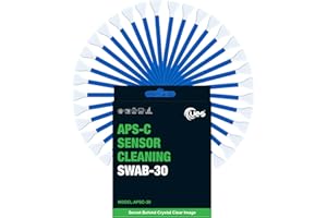 UES APSC - 30 tamponi di pulizia per sensori CCD e CMOS per fotocamere digitali reflex e mirrorless (30 tamponi asciutti da 16 mm)