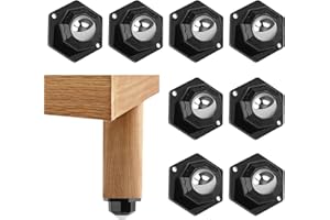 VFANDV Roulettes pour Meubles, 8 Pièces Mini Roulette Charge Lourde 200kg, Pivotante à 360° Roulette pour Meubles Lourd, Petite Roulettes pour Meubles et Marchandise (Noir)