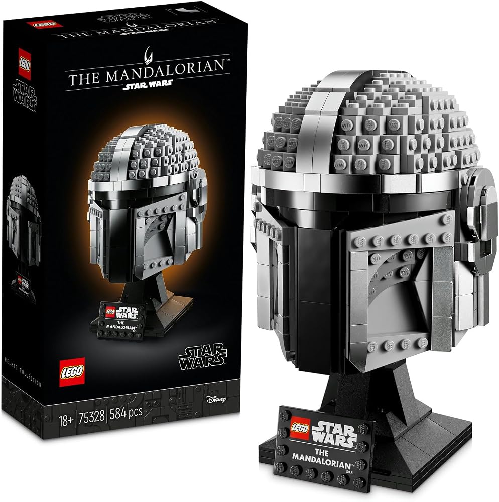 LEGO Star Wars Mandalorian Kaskı 75328 | Yetişkinler için Dekoratif Model Yapım Seti, Hediye Fikri (584 Parça)