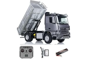 TOUCAN RC HOBBY Kabolite 1/14 5701 RC camión volquete 4x4 RC volquete coche volquete modelo 2 velocidades sonido luz gris