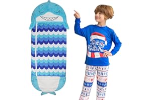 UIHECTA Saco de Dormir Infantil con Almohada 2 en 1 Plegable al Estilo Animal, Saco de Dormir para niños, Saco de Dormir con Almohada para niños, niñas y niños pequeños de Camping