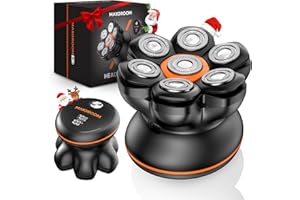 ‎MAXGROOM Glatzen Rasierer Herren,MAXGROOM 7D Glatzenrasierer, Wasserdichter Kopfrasierer Glatze,Magnetische Kopf Rasierer Herren,Wiederaufladbar Typ-c Head Shaver Men,Leicht zu Reinigen