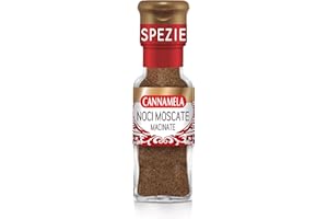 Cannamela, Linea Maxi Oro, Noci Moscate Macinate, Confezione da 55g, per Piatti a Base di Carne, Purè di Patate, Besciamella e Pasta Ripiena, Ideale per Preparazioni Dolci e Salate