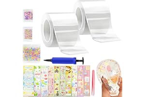 MOVYEE 27 Pezzi Nano Tape Bubble Kit, Fai da Te Nano Tape Elastic Bubble Craft Kit, Nastro Nano, Contiene Pacchetti di Materiale di Base