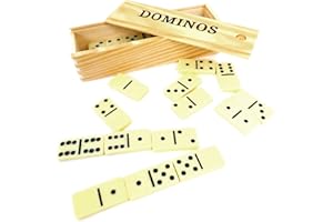WDK PARTNER - A1300360 - Jeux de société - Jeu de dominos - Plumier bois