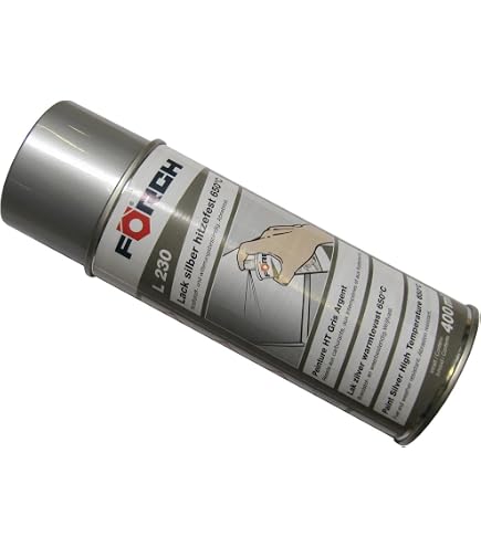 TECPO Thermolack Spray Dose 400ml Auspufflack Autolack Ofenlack Bremssattellack Hitzebeständig Bis 800°C Schnell Trocknend Auto Lackspray Schwarz Matt Schützt Motor Und Auspuff Vor Rost