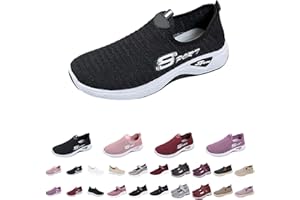 DFSDJEUW Womens Trainers Wide Fit Wedge Jogging Sneakers Casual Fashion Non Slip Walking Shoes Lightweight Low Top Lace Up Slip on Orthopedic Trainers Breathable Arch Support Footwear