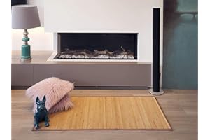 TEJIDOS EL MUNDO Alfombra BAMBÚ - Marron, 060x120 cm.