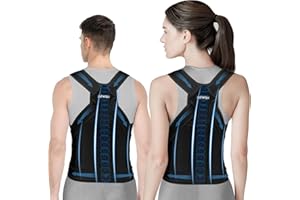 ZSHEQU Rücken Geradehalter Rückenstützgürtel Haltungskorrektur Damen: Haltung Korrektur Gurt für Herren - Verstellbare Back Support Corrector - Haltungstrainer Rückengurt für Schulter Nacken - Schwarz M