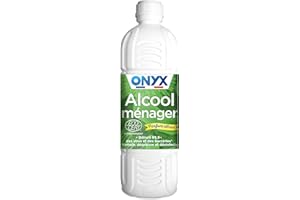 Onyx - Alcool Ménager Parfum Citron - Désinfectant, Dégraissant, Nettoyant Multi-Surfaces & Multi-Usages - Ecocert - 100% d'ingrédients d'Origine Naturelle - Fabrication Française - 1L