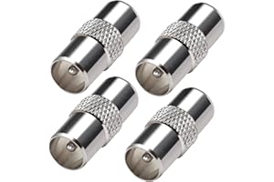 TUOLNK PAL Male to Male TV Aerial Coaxial Connectors - 4Pcs Aerial & Satellite Cable Adapter