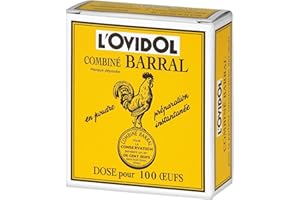 L'Ovidol - 100 Oeufs conservés jusqu'à 1 an - Poudre à diluer - Produit breveté - Oeufs Comestible après Conservation - Poulailler - Enclos Poulailler - Made in France (1 boîte)
