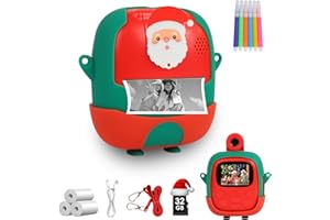 POPULIKE Kids Camera Instant Print, 2'' Instant Camera for Kids with 32G Card & 3 Rolls Print Photo Paper, 1080P Kids Digital Toy Christmas Birthday Gifts Toys for Girls & Boys Aged 3-12 Years Old